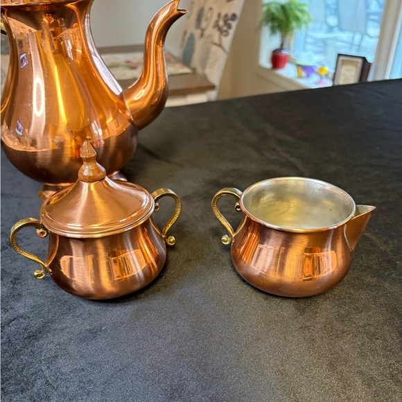 VTG Portugal Copper Coffee Or Teapot Set - Picture 6 of 12
